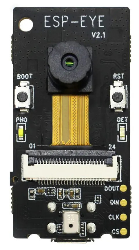 Espressif ESP-EYE development board with OV2640 and 8 MB PSRAM